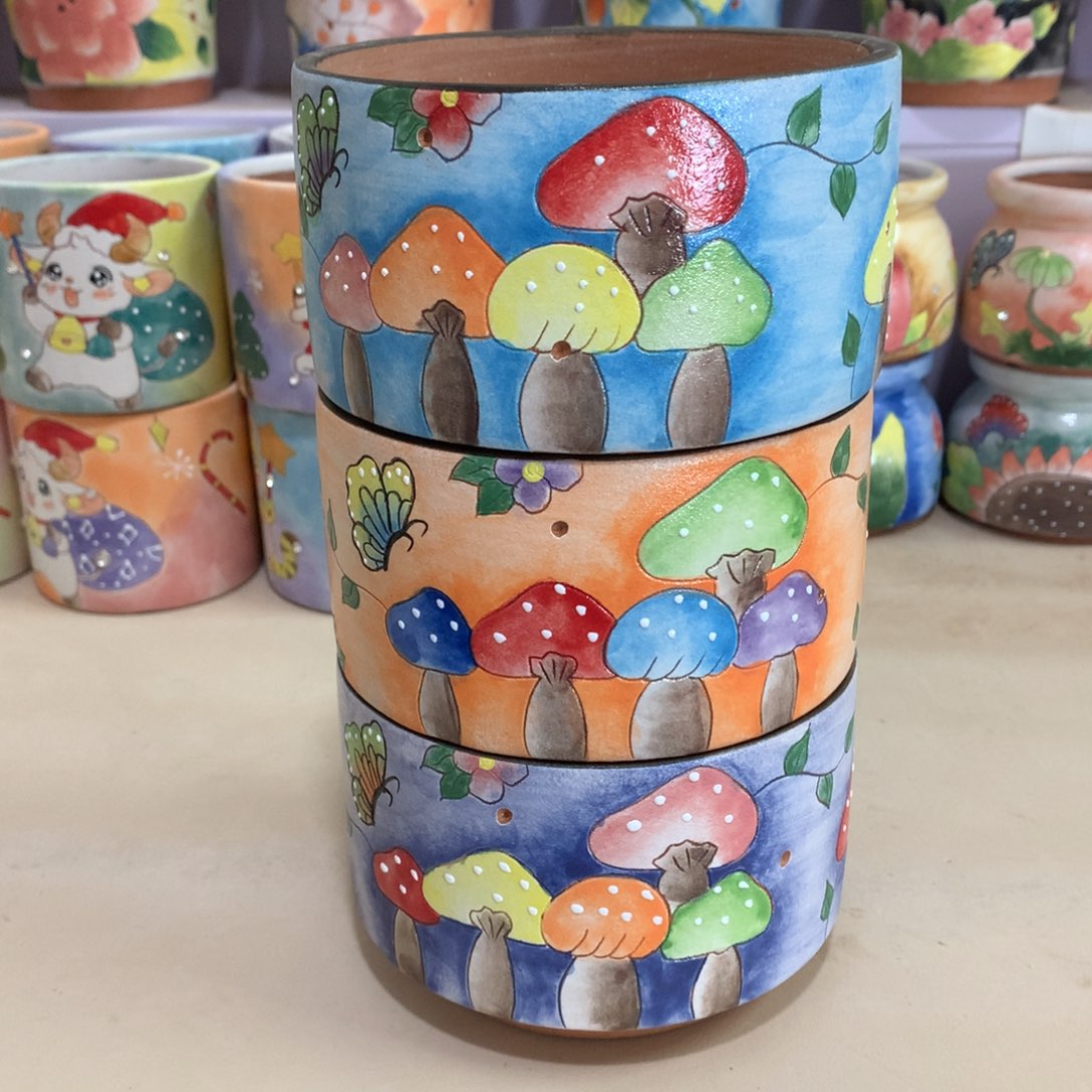 福利花盆，手绘花盆