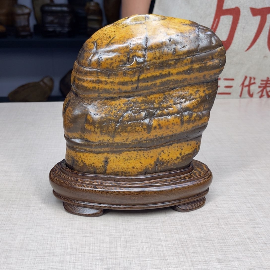 石材广西大化彩玉石配底座