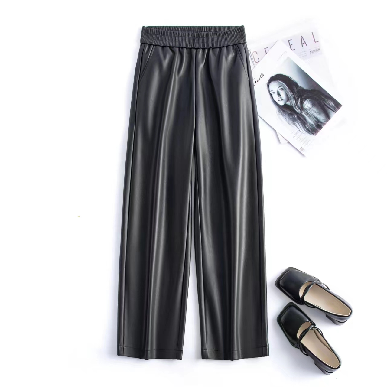 海宁真皮皮裤 高腰休闲百搭秋冬高级感CZYL-2313#