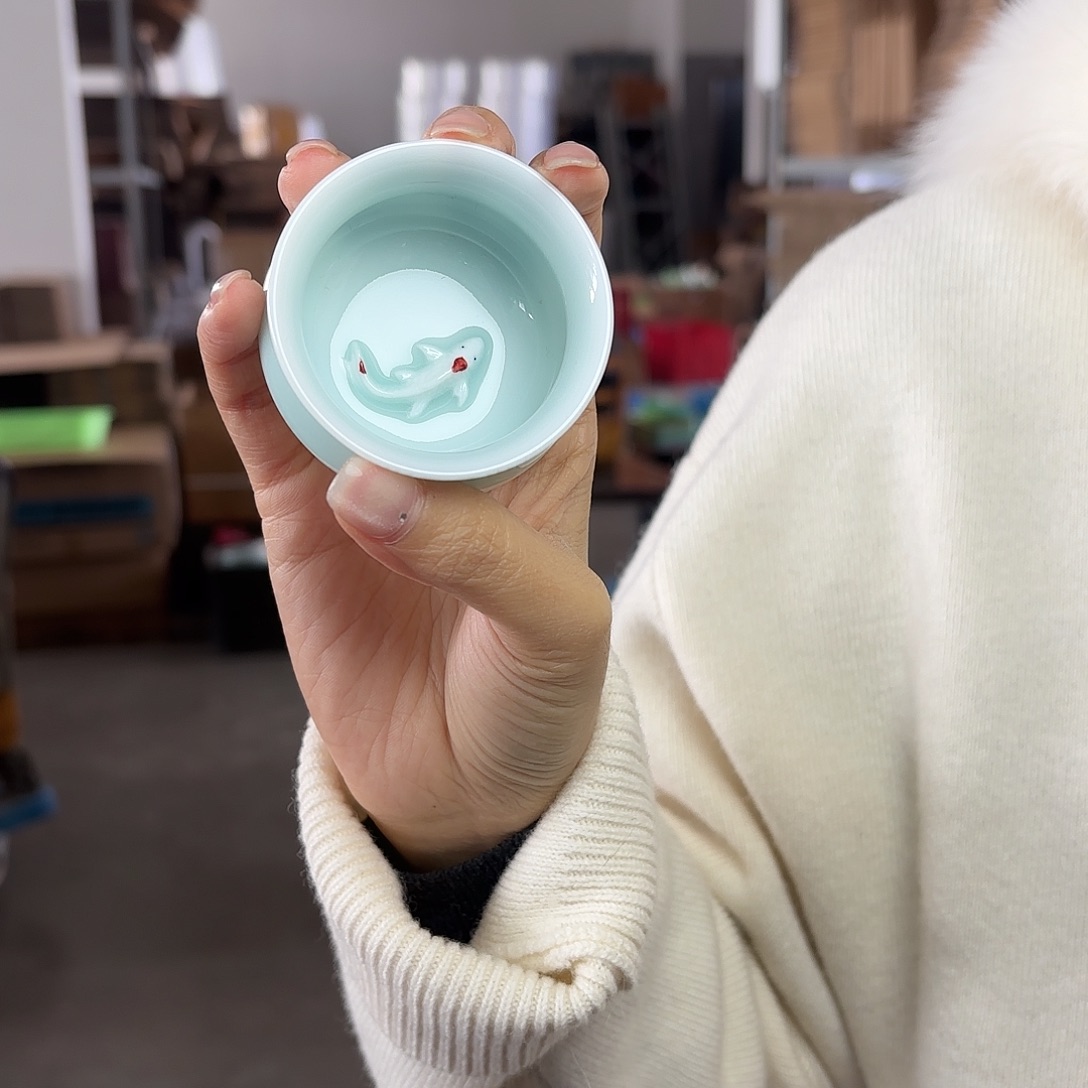 龙泉云间青瓷小米茶器