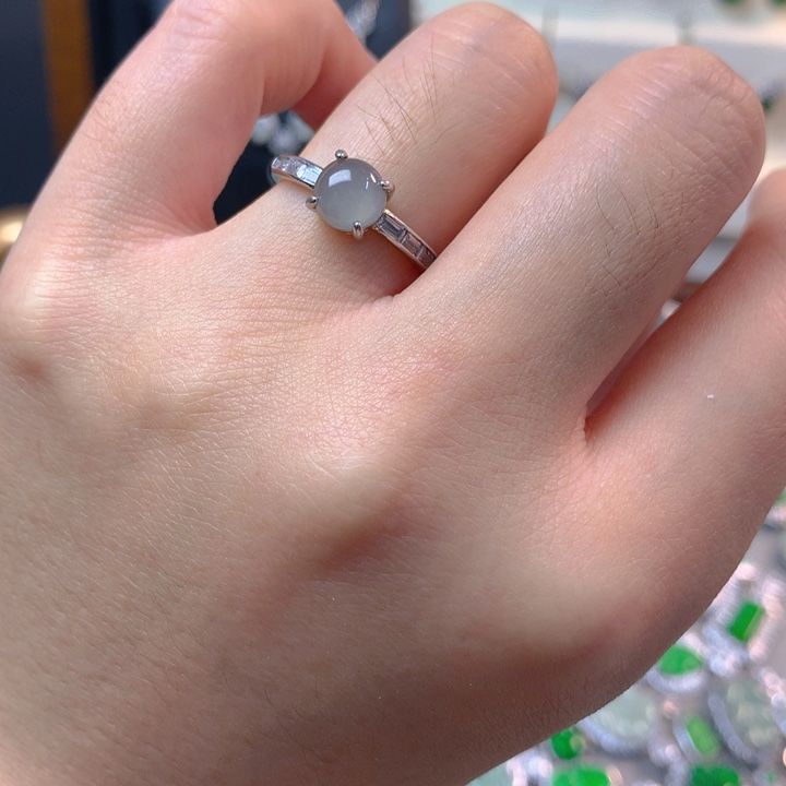 翡翠银S925镶嵌戒指