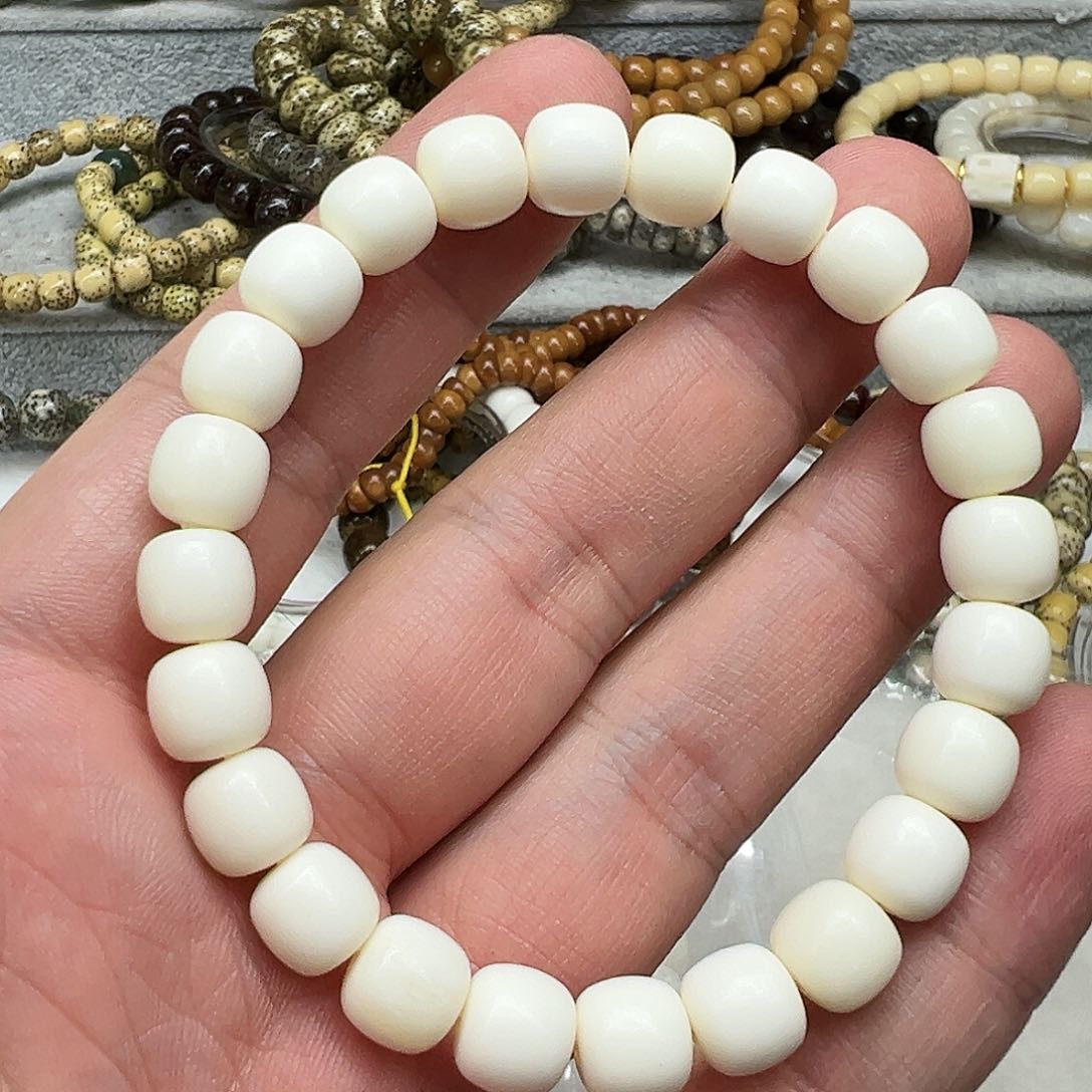 驼骨手串/手链158白驼骨单圈9×8桶有粽裂