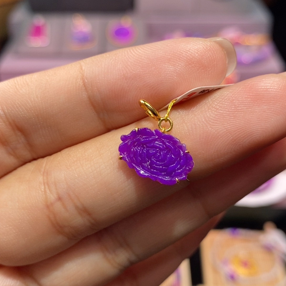 苏纪石（舒俱来）18K金镶嵌吊坠(不含链)