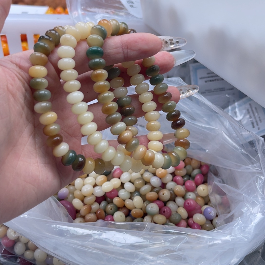 白玉菩提吊坠z瑕9mm/100+100颗