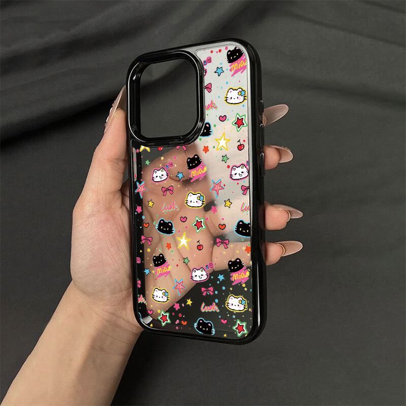 满屏Kitty小狗适用苹果16手机壳iPhone15透明13高颜值14新款防摔