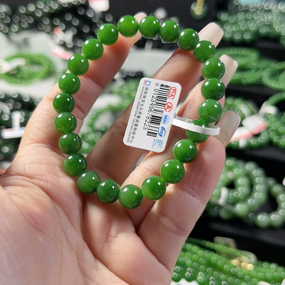 和田玉（碧玉）手链未镶嵌8