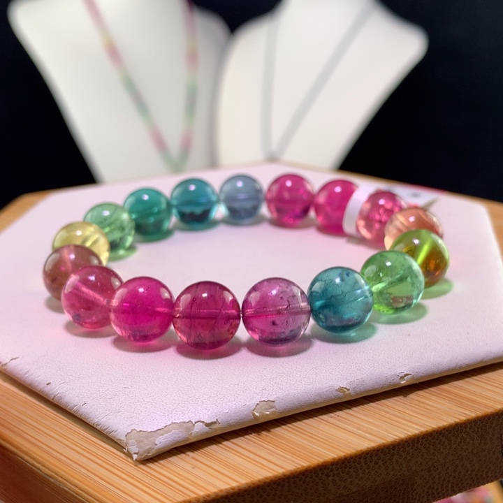 双色碧玺手链未镶嵌