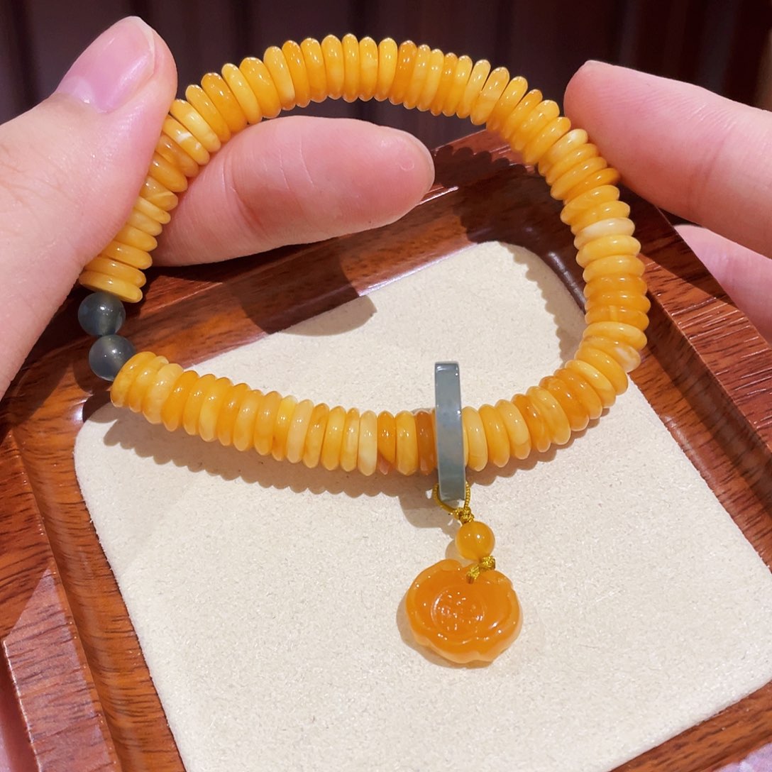 蜜蜡手链未镶嵌手串