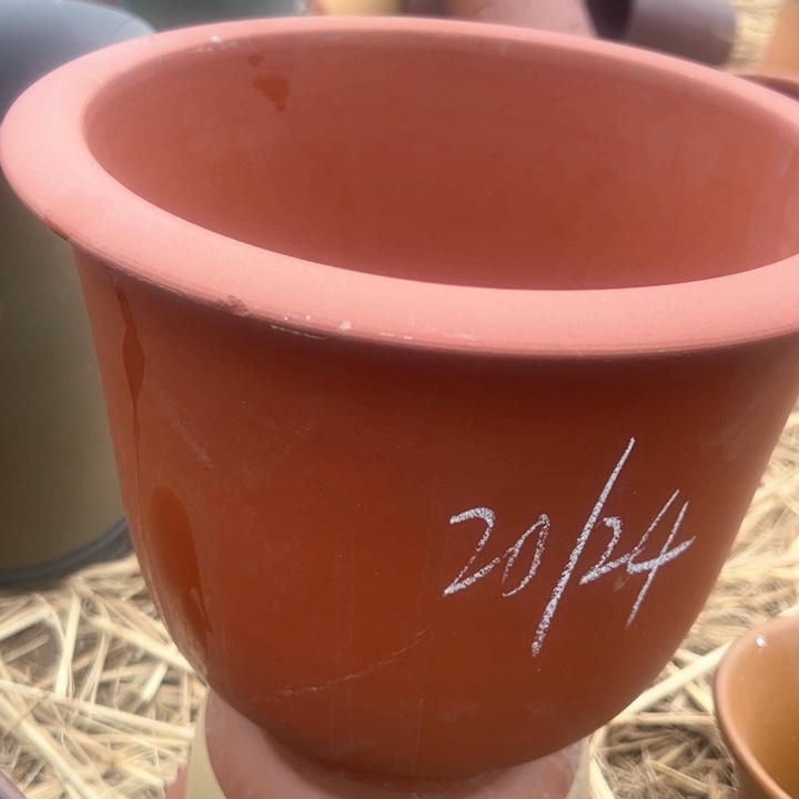 红陶紫砂碗盆口24