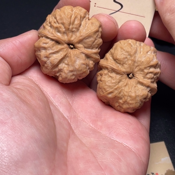 把件文玩核桃蛙蛙36尺白茬3