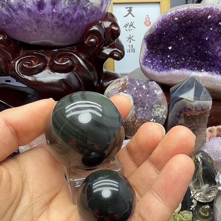 茉***茶紫晶未镶嵌珠宝半成品