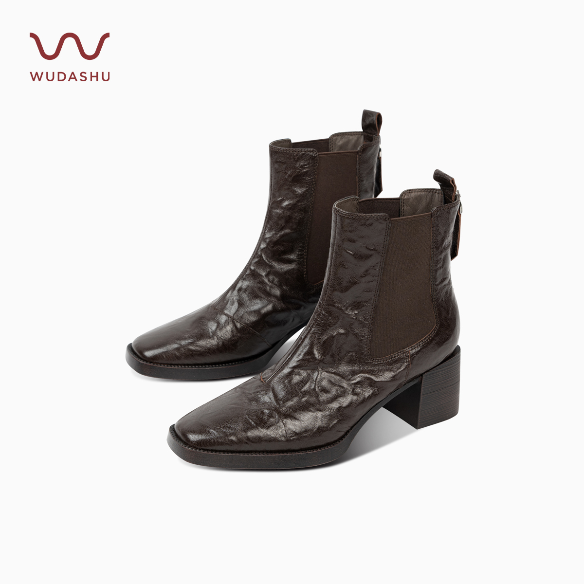 【姐姐专属福利】方头粗跟短靴女靴英伦风切尔西靴