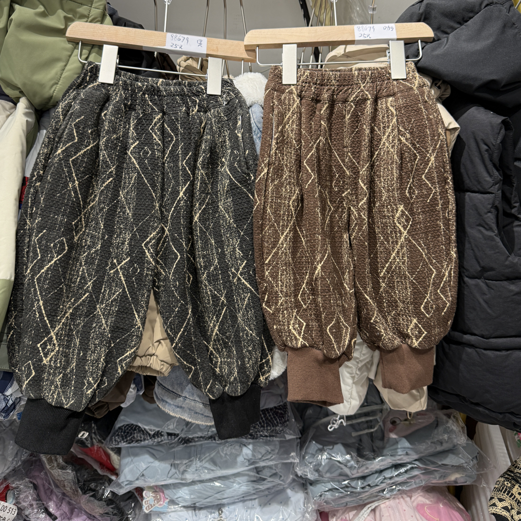 88679秋冬新款男童加绒休闲长裤