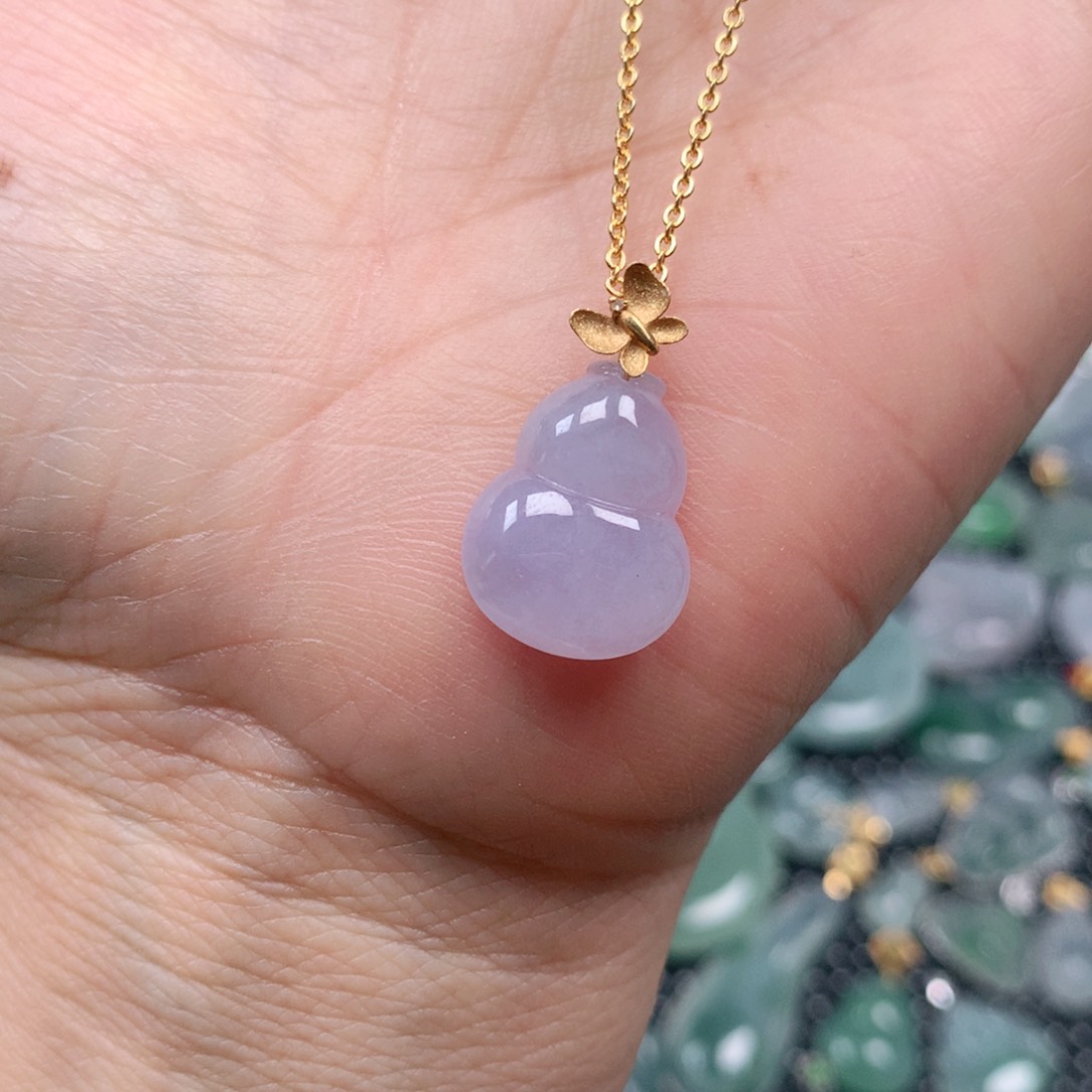 【闪购商品】翡翠吊坠(不含链)18K金镶嵌