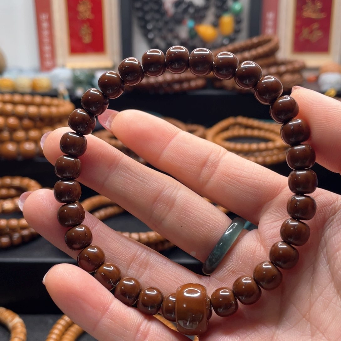 紫金鼠手串N****L8*7纯肉老型手串