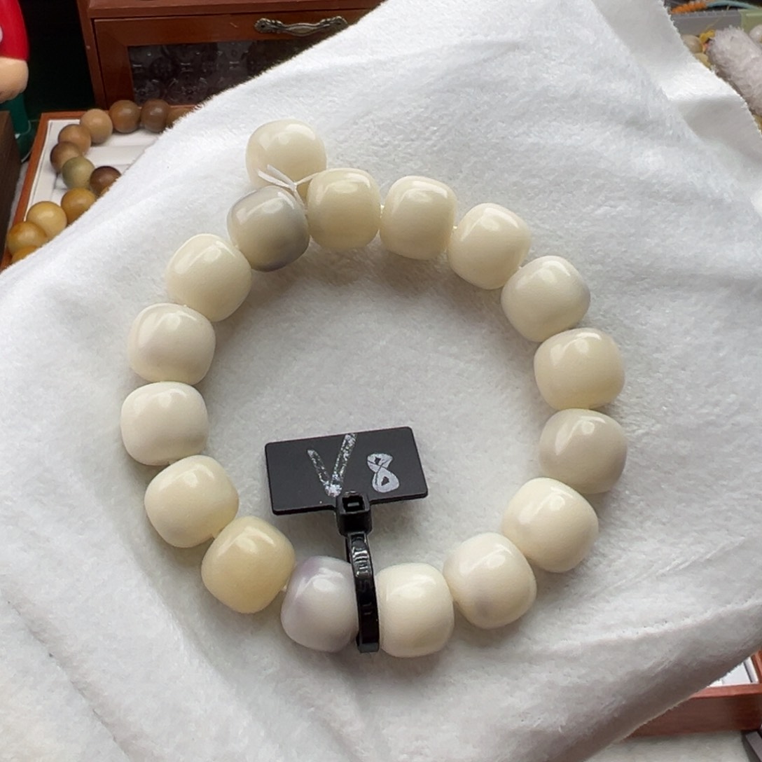 菩提根/象牙果手串卡14桶珠紫色系微瑕8