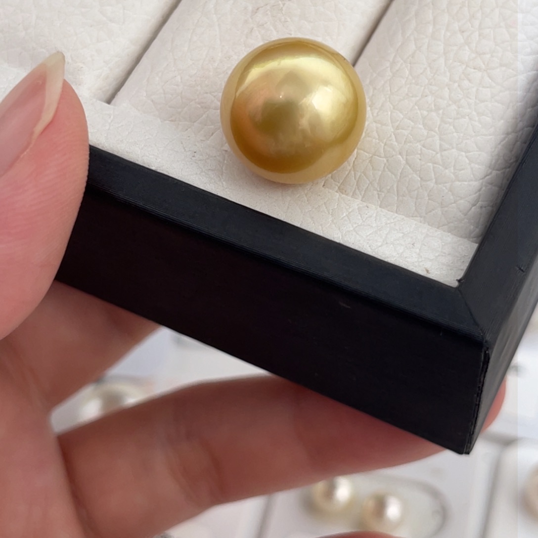 未镶嵌金珠单珠珠15-16m m海水珍珠