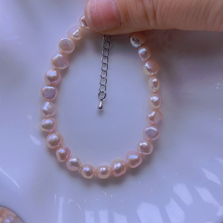 淡水珍珠手绳合金