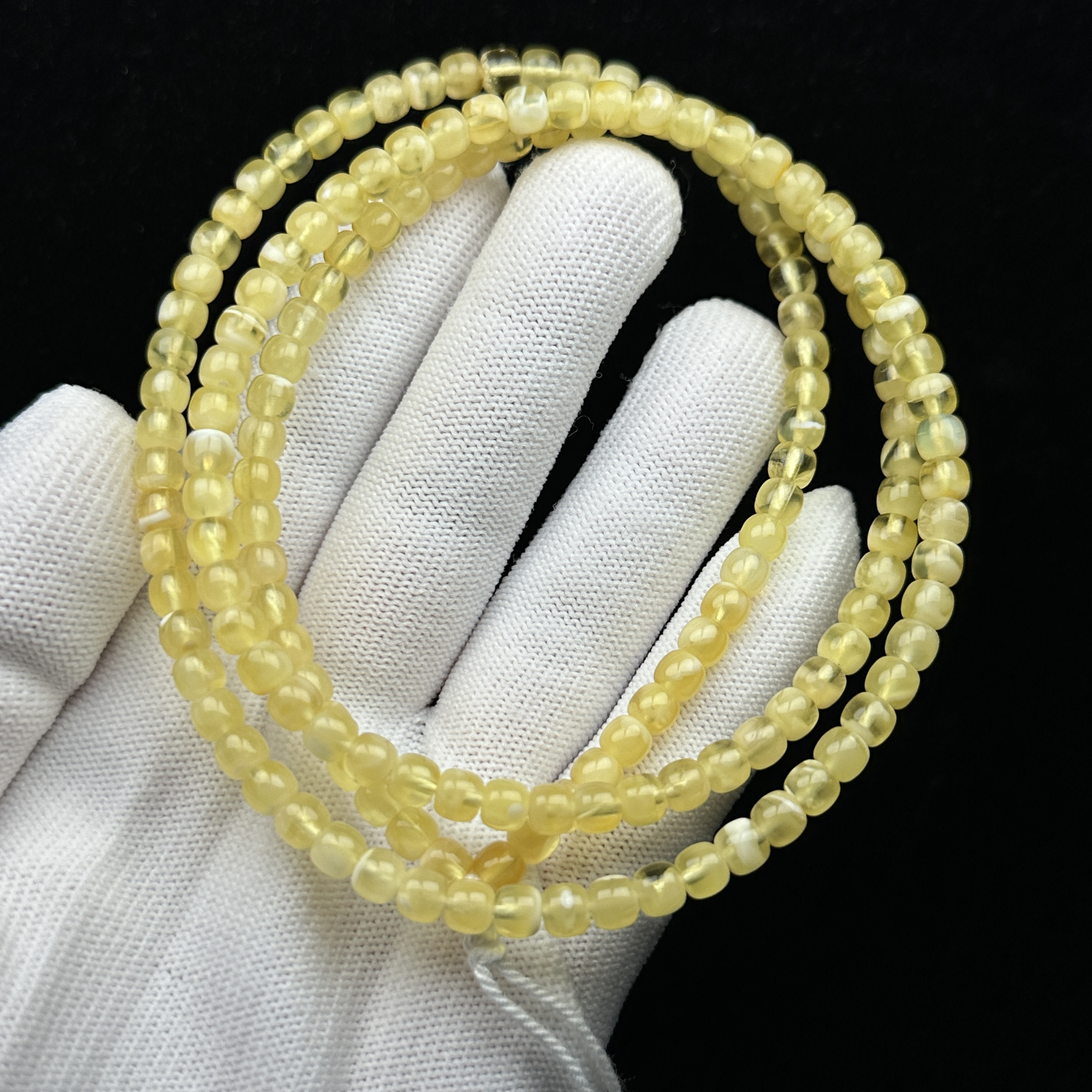 C1272天然蜜蜡 俄料蜜蜡108长串5*4.2mm一物一图假一罚十