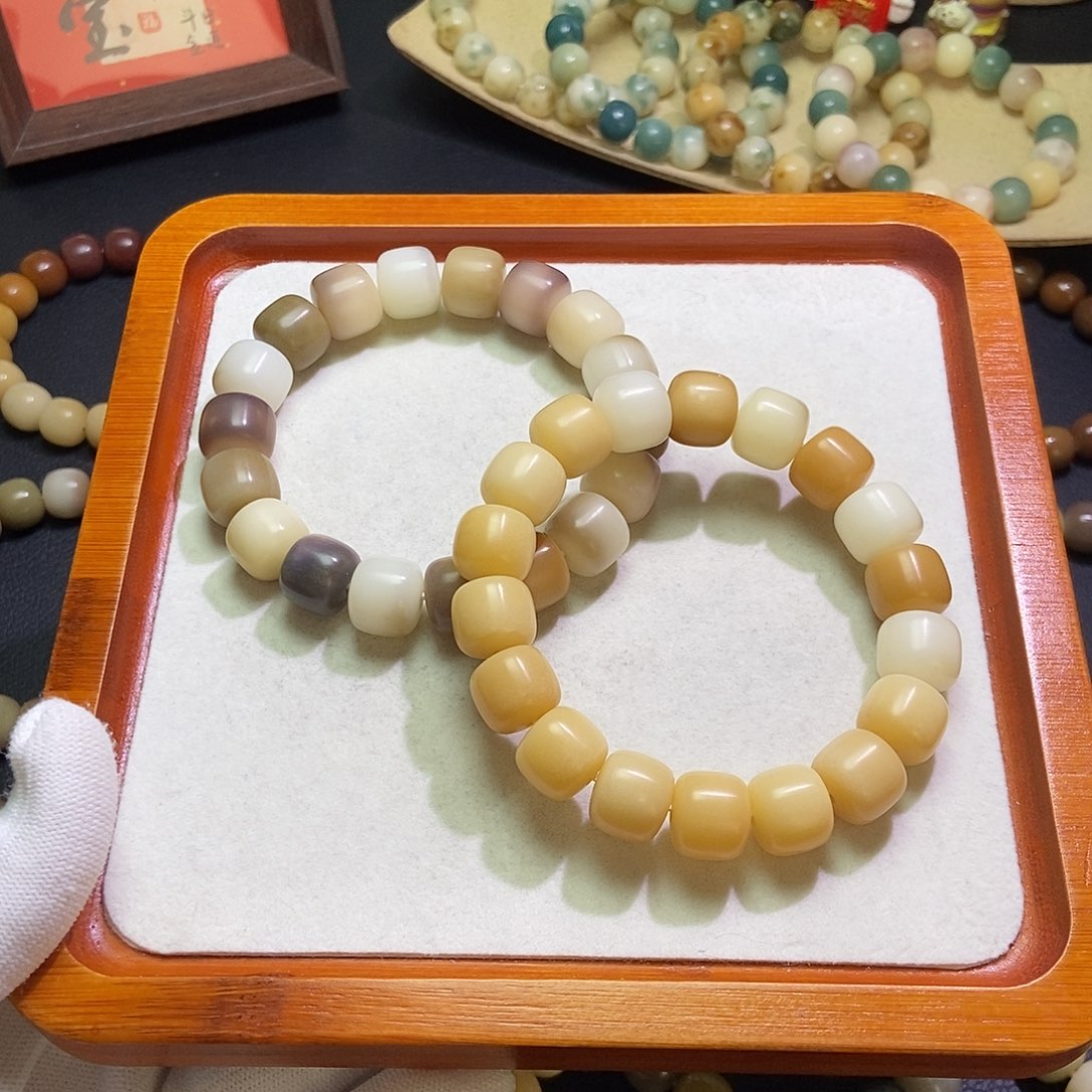 手串菩提根/象牙果卡14干磨缅料微瑕620