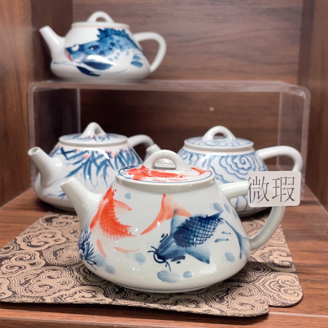 釉下彩纯手绘微瑕