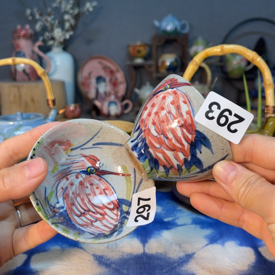 杯奶*素浅陶瓷手工手绘