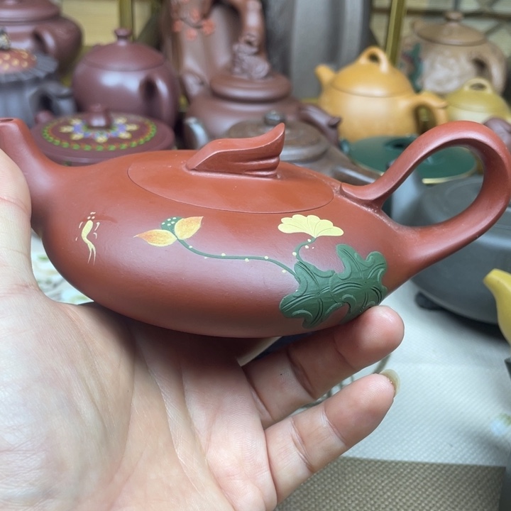 紫砂茶壶紫砂壶口沿内微磕碰180cc
