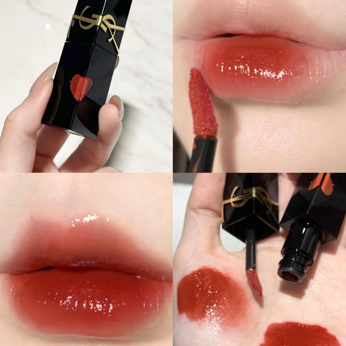 圣罗兰黑管爱心唇釉416#614#620#440#