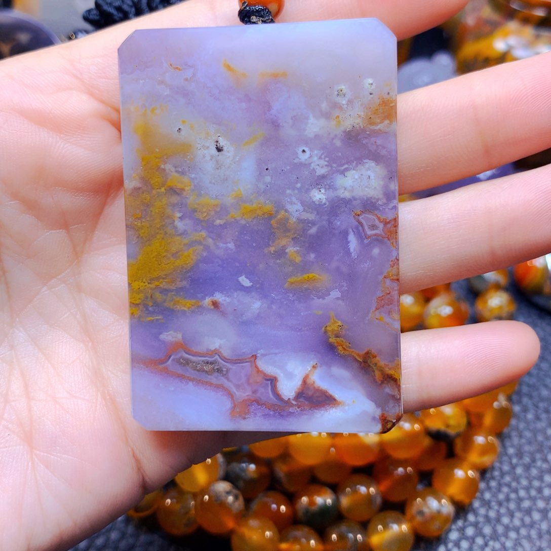 玛瑙/玉髓吊坠20未镶嵌點**金