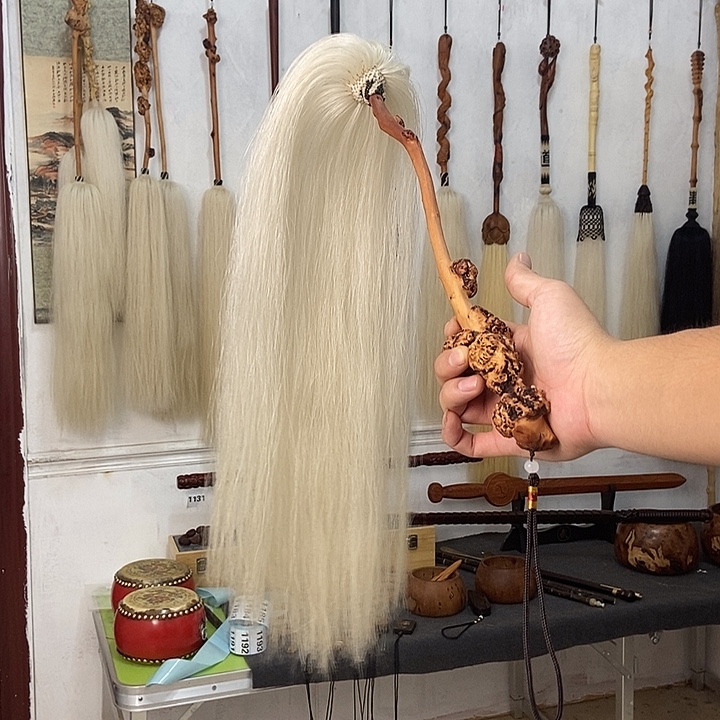 纯手工制作马尾拂尘