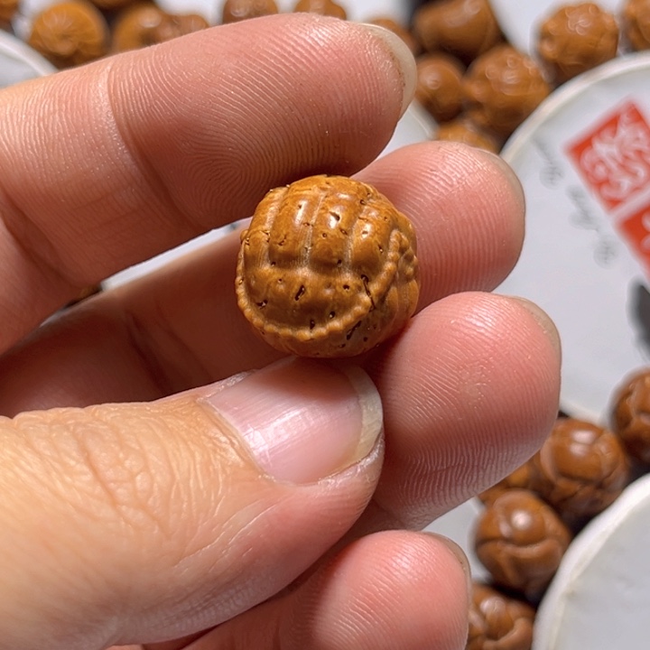 桃核雕刻佛手单颗配饰