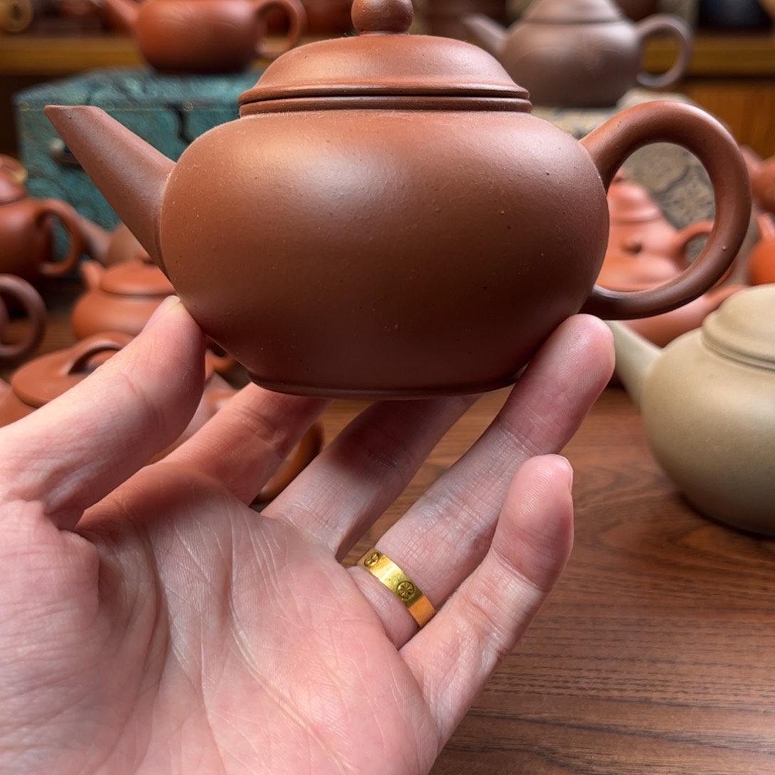紫砂茶壶单一矿年糕土水平175cc