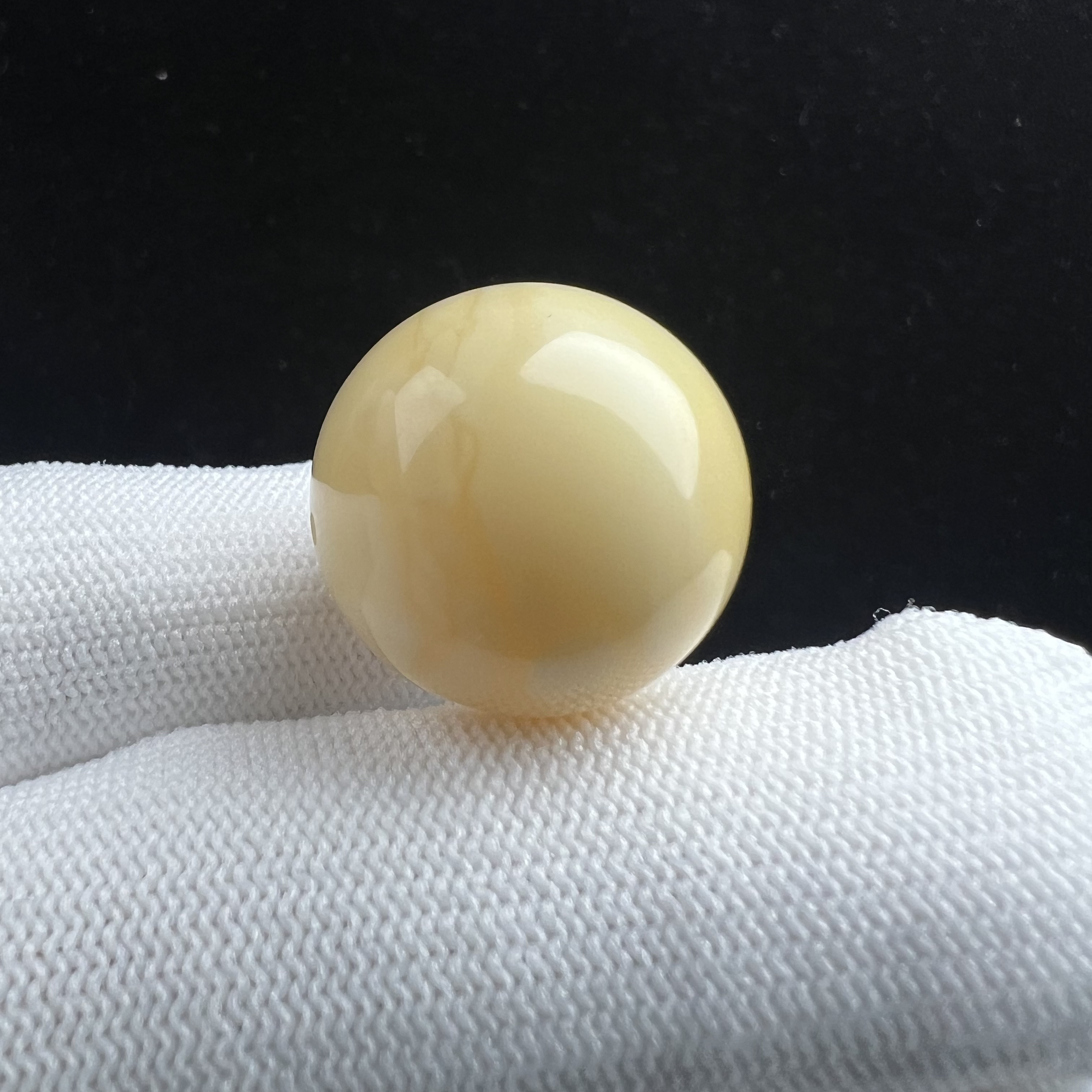 A1440 天然原矿俄料蜜蜡 妖花圆珠 21mm支持复检