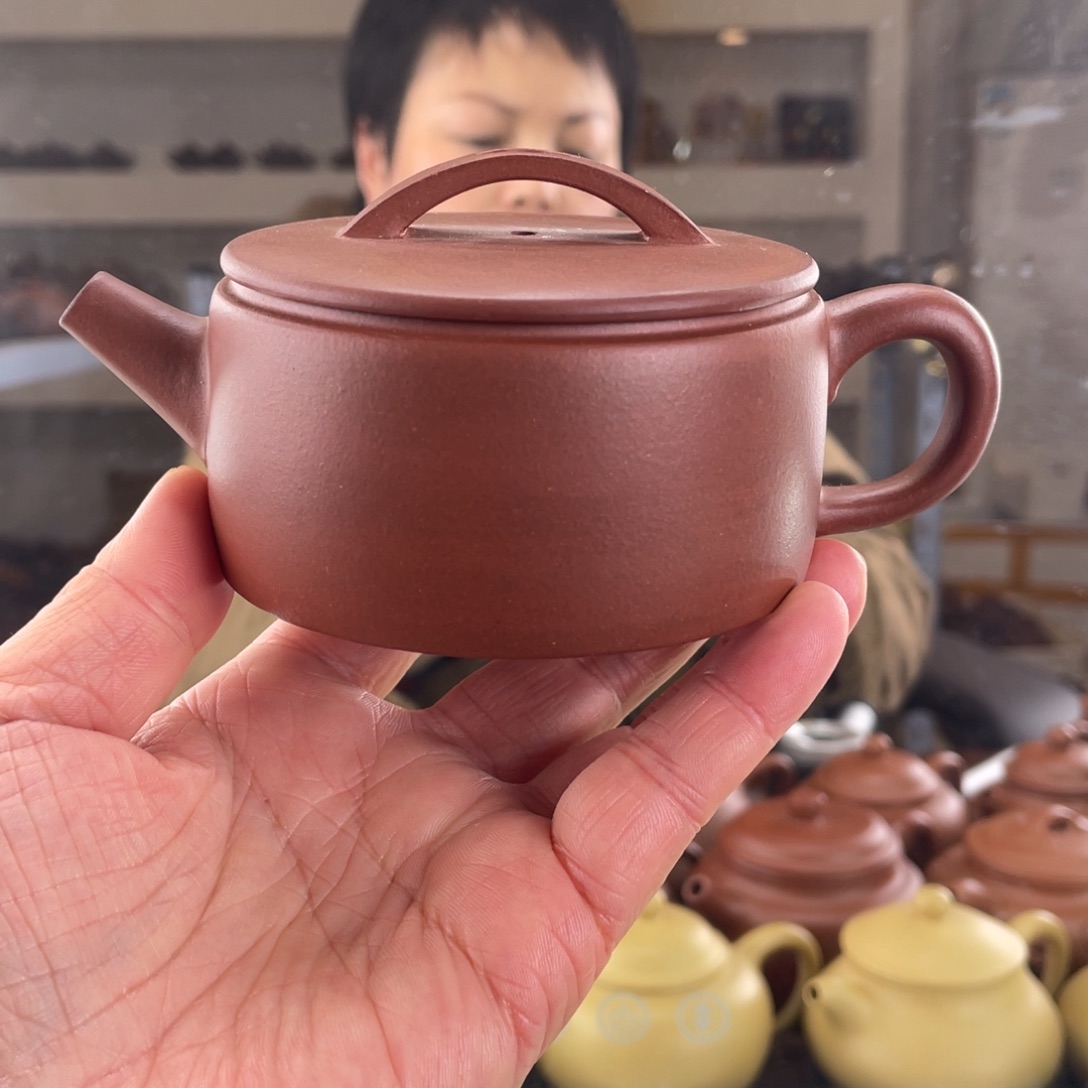 紫砂茶壶红皮龙汉瓦180cc