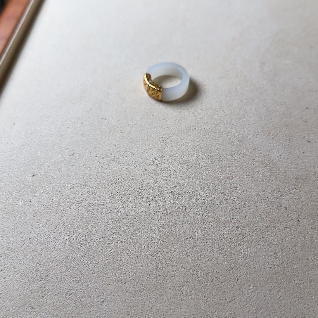 和田玉戒指未镶嵌薇*