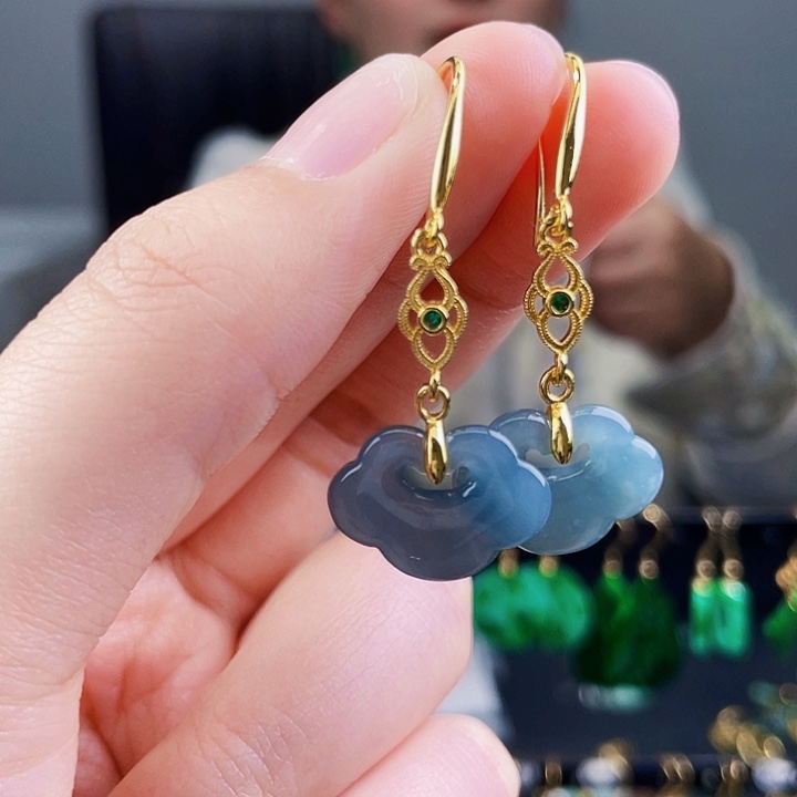 翡翠耳饰未镶嵌饰品