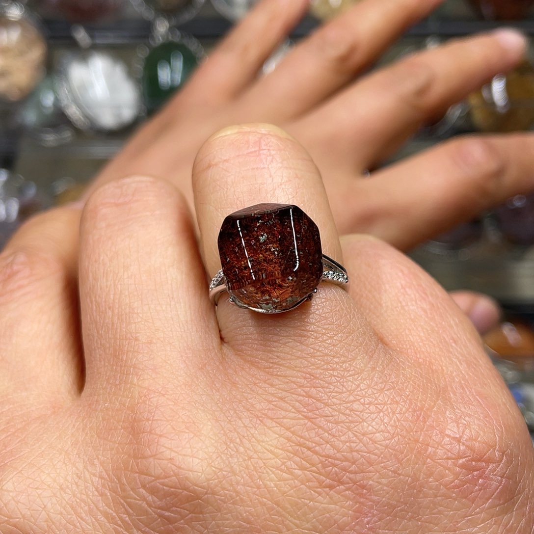 【闪购商品】水晶珠宝半成品银S925镶嵌用****8戒指