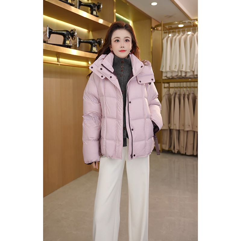 【睦火火】25年撞色天花版短款羽绒服新国标90白鸭绒冬季长袖