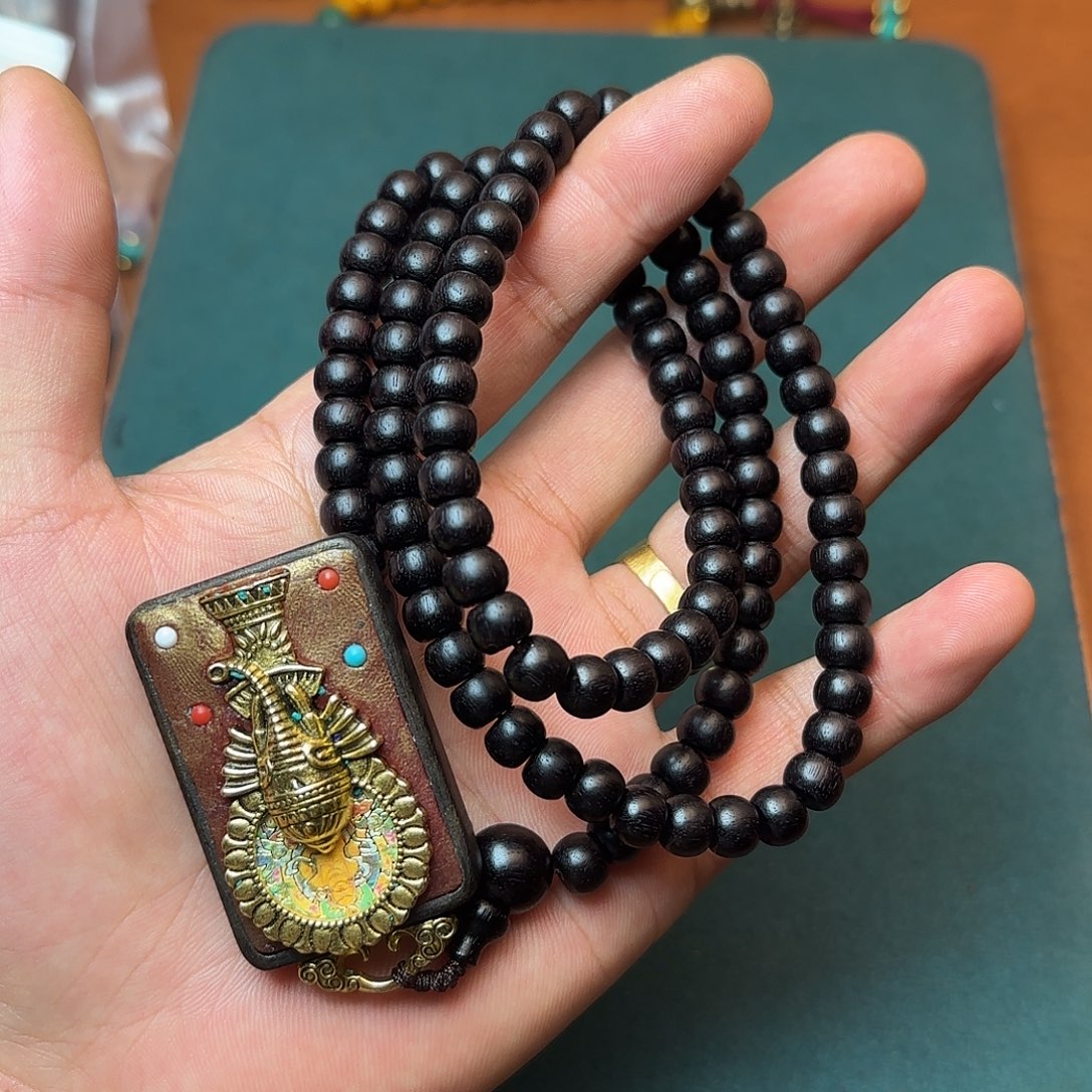 星月菩提吊坠C紫檀