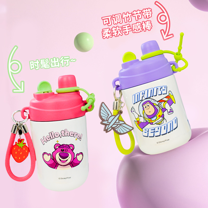【晶晶乱炸】迪士尼双饮保温杯喷陶瓷层卡通水杯500ML杯子23065
