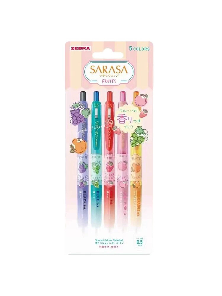 新款限定水果香味按动彩色中性笔JJ15套装0.5mm速干适合刷题考试