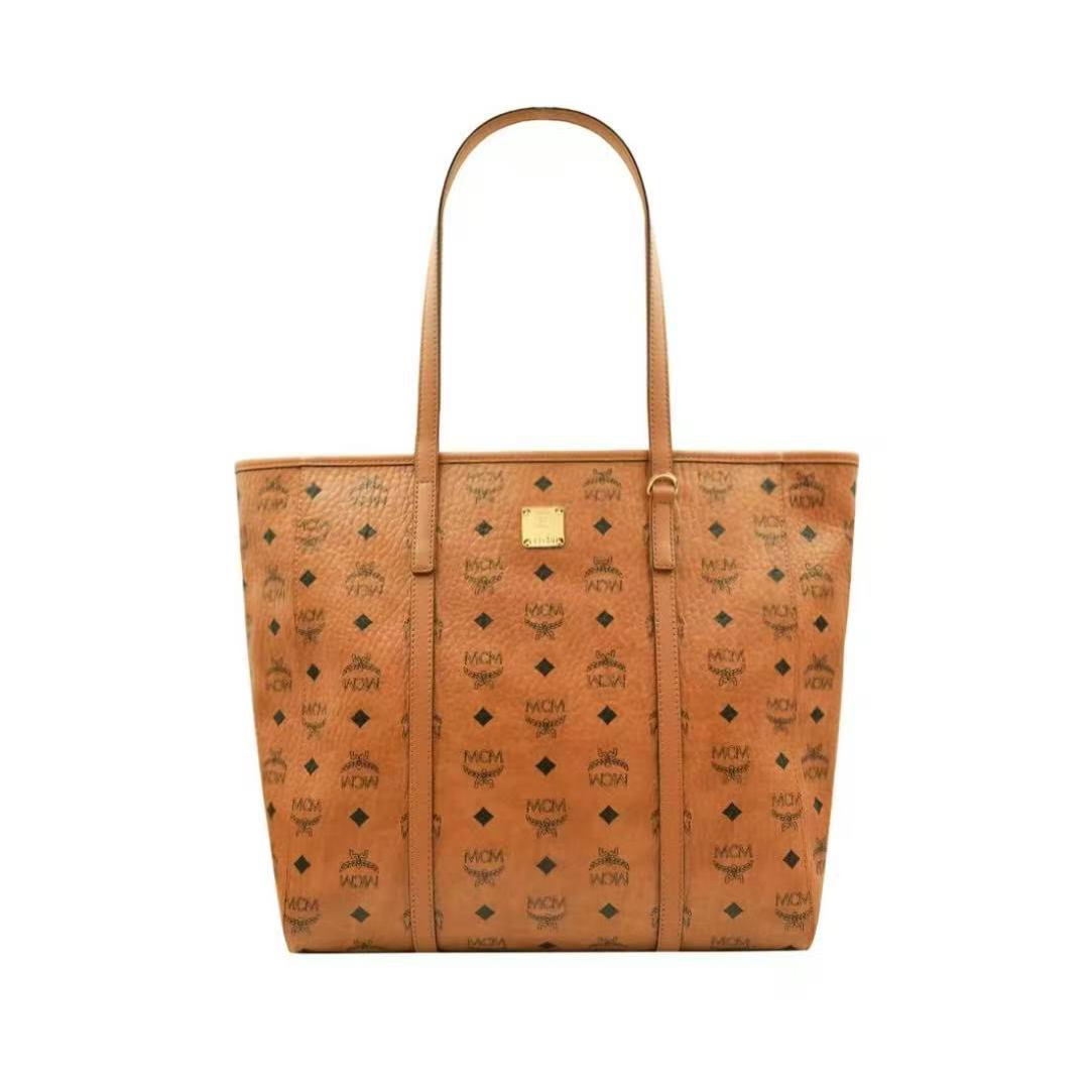未使用 MCM 【冰】干邑色托特包