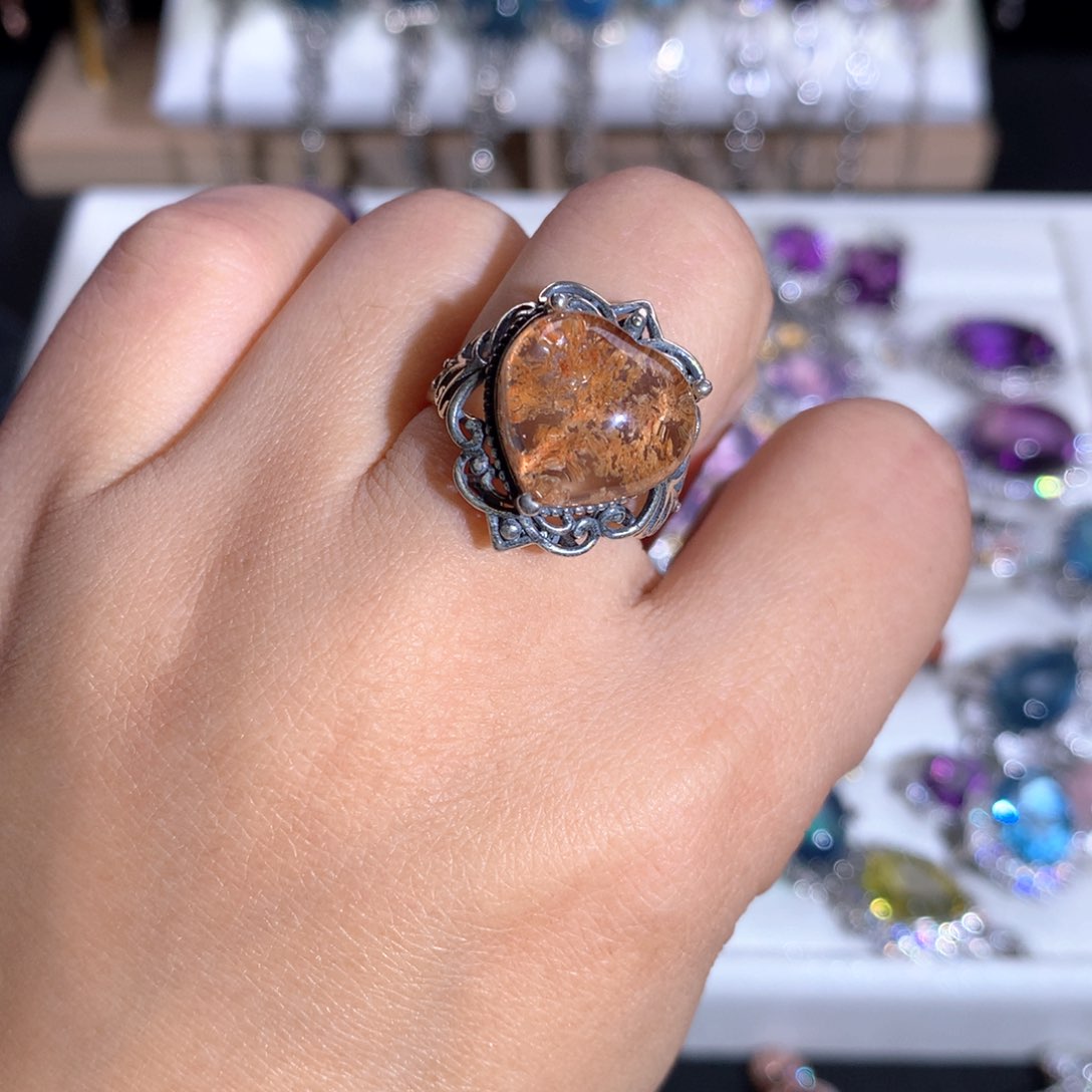 【闪购商品】水晶戒指银S925镶嵌戒指