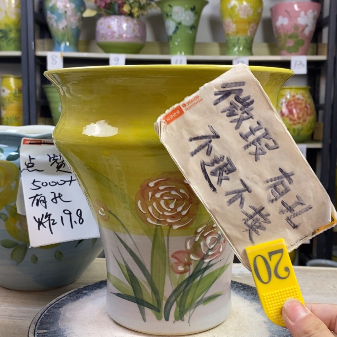 景德镇手工手绘陶瓷花盆