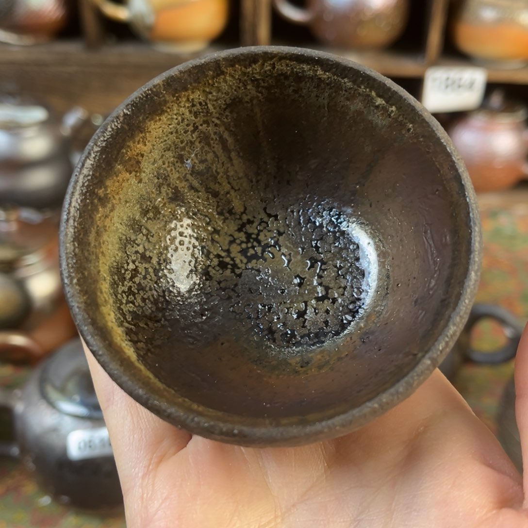 杯柴烧茶器主人杯微瑕