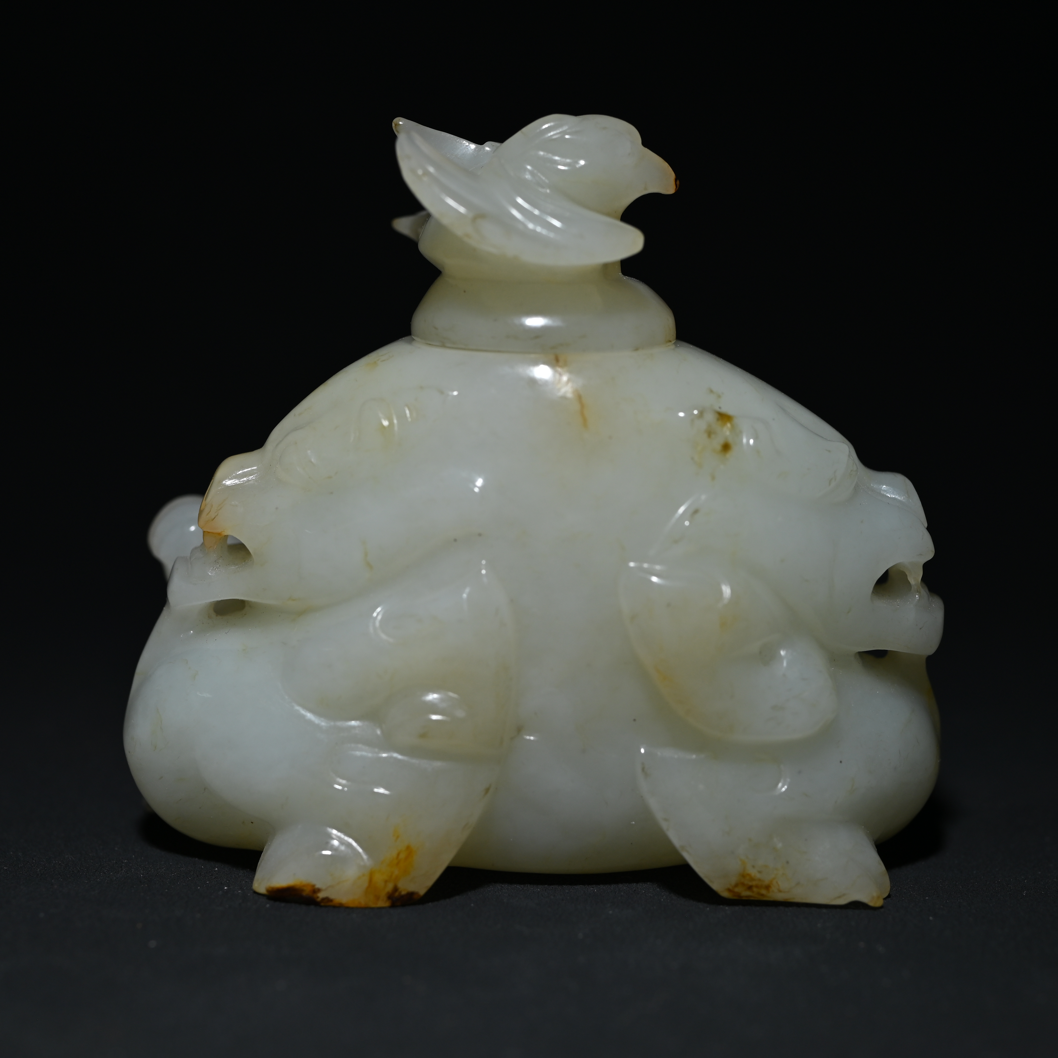 明代饕餮凤纹玉罐/YJX500190/集萃斋