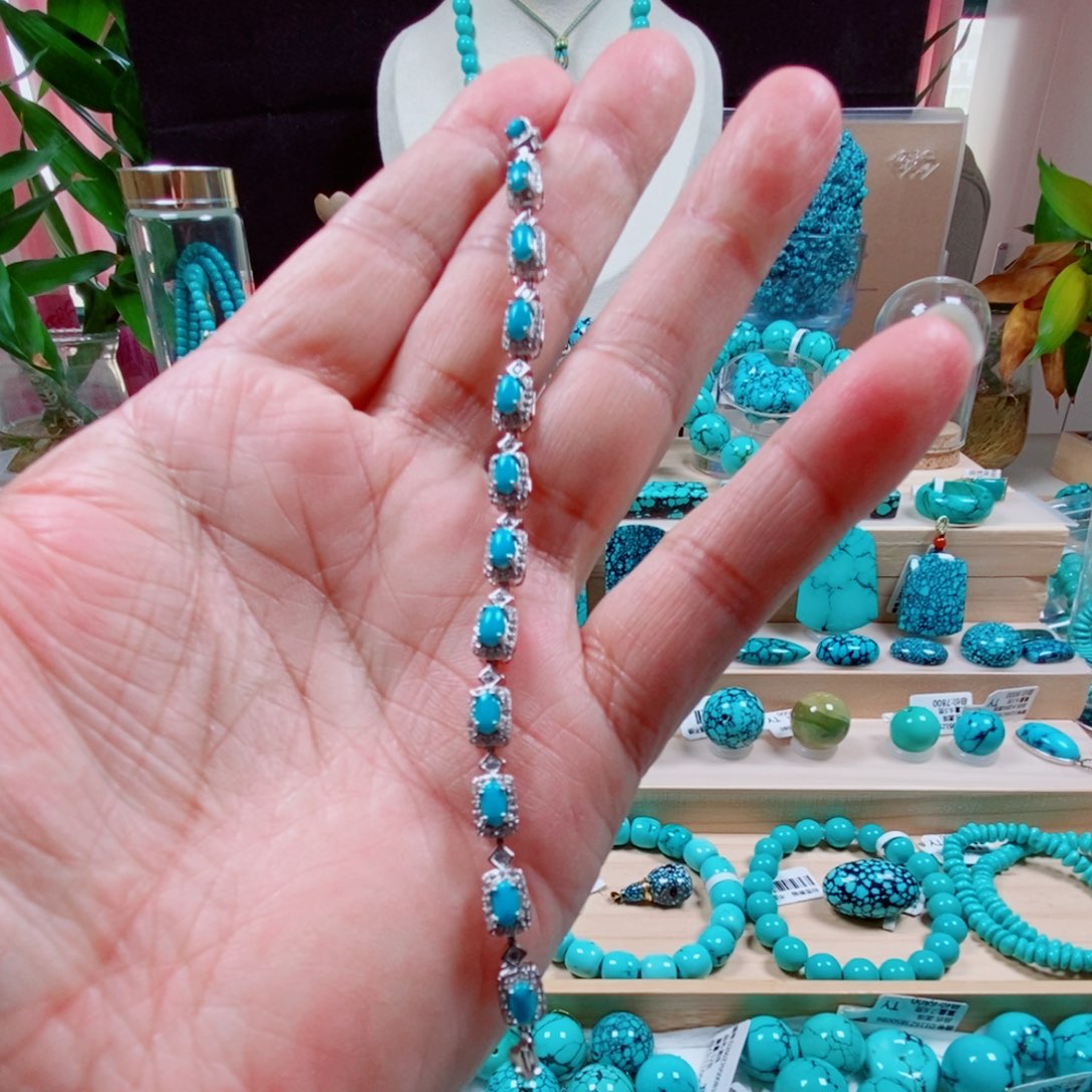 银S925镶嵌绿松石绿松石