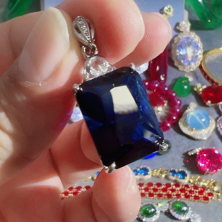 非金属红色蓝色满镶嵌