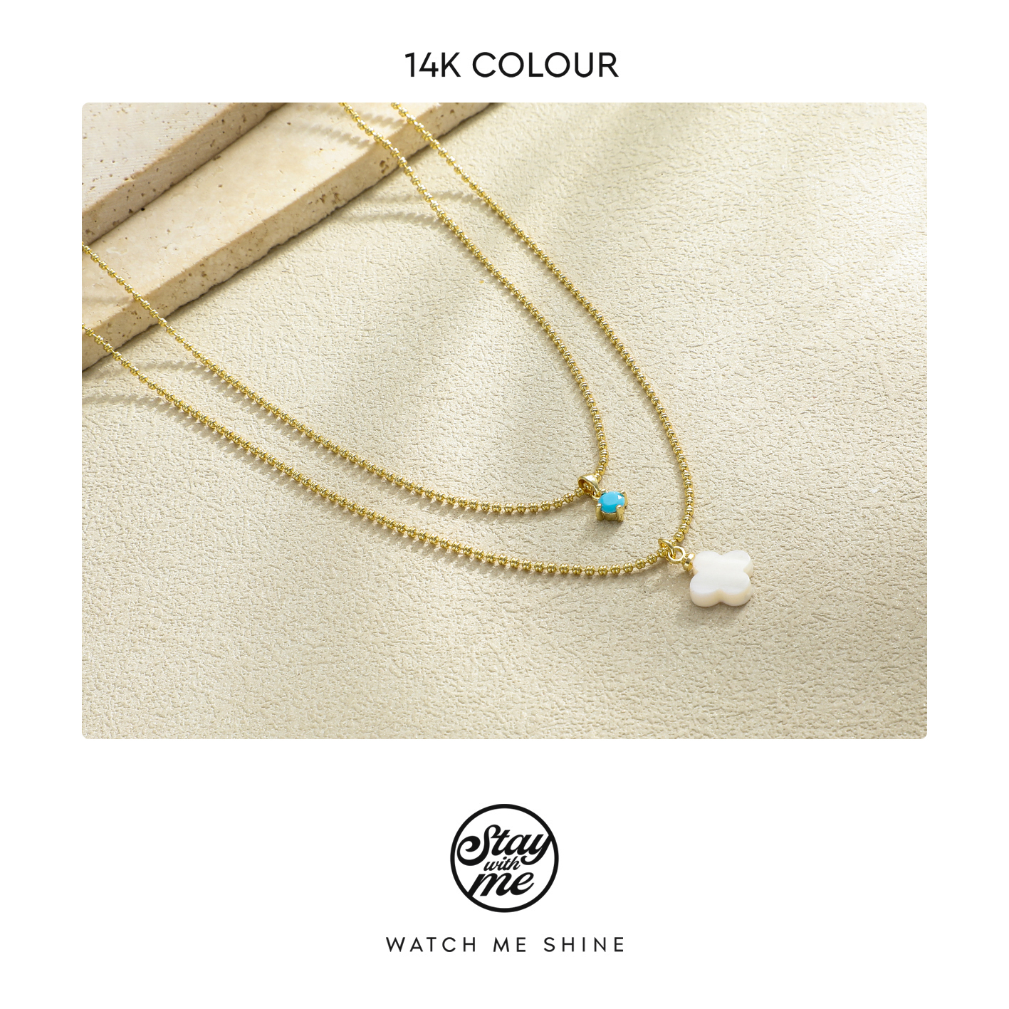STAY WITH ME 铜合金项链 小众设计N1095项链