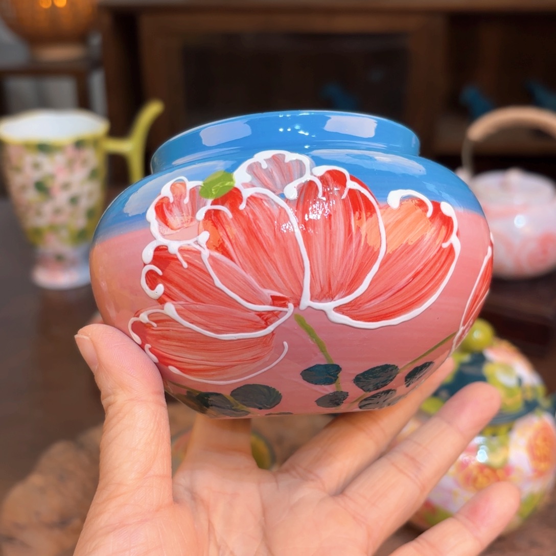 *****景德镇手绘高温釉下彩陶瓷茶具